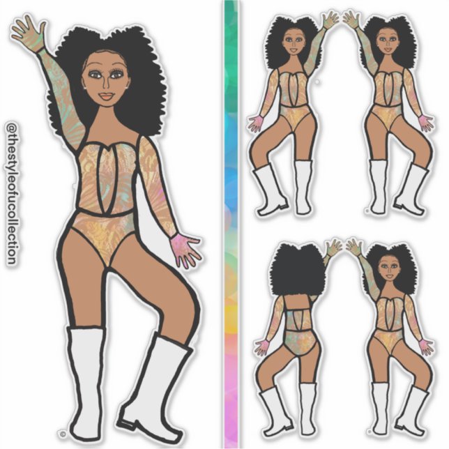 Pastel Lace Dancer Stickers #2 Aufkleber (Vorderseite)