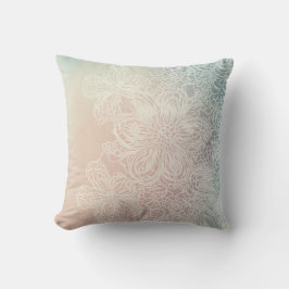 Pastel Lace Floral Pillow Kissen