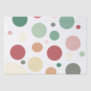 Pastel Large Poka-Dot Design Seidenpapier
