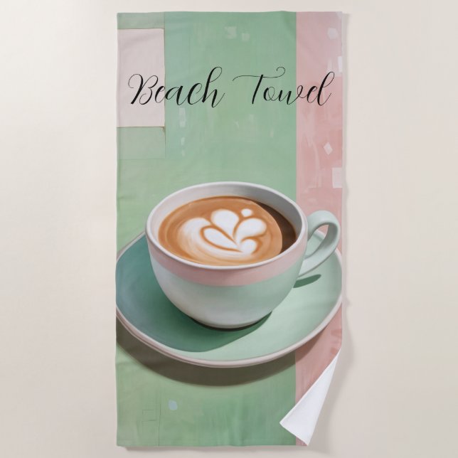 Pastel Latte Strandtuch (Vorderseite)