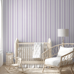 Pastel Lavendel Lila Streifen Muster Tapete
