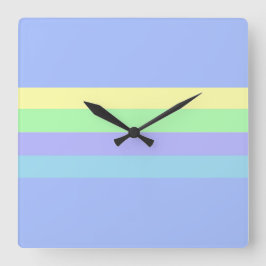Pastel Lavender Blue Quadratische Wanduhr