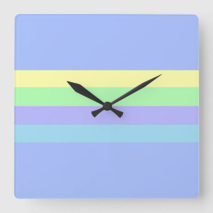 Pastel Lavender Blue Quadratische Wanduhr