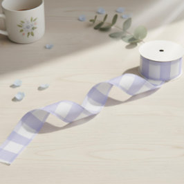 Pastel Lavender Gingham Ribbon Ripsband