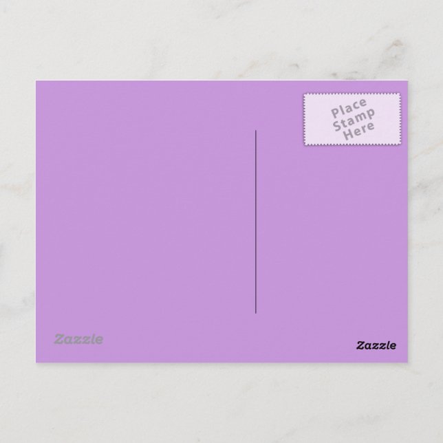 Pastel Lavender Hintergrund auf der Postkarte (Rückseite)