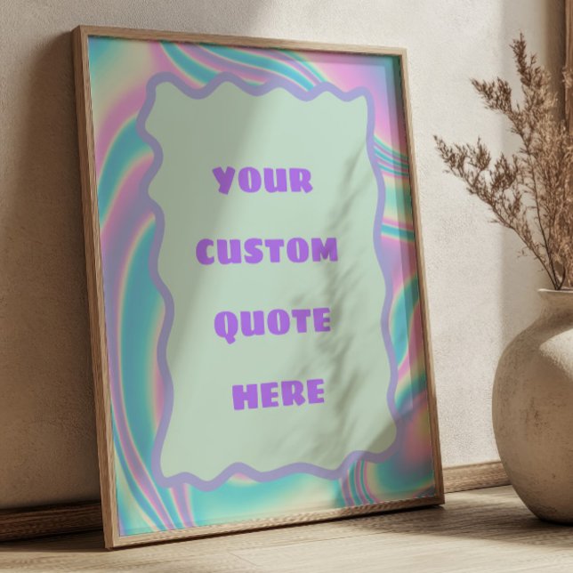 Pastel Lavender, Pink & Blue Custom Quote Poster (Von Creator hochgeladen)
