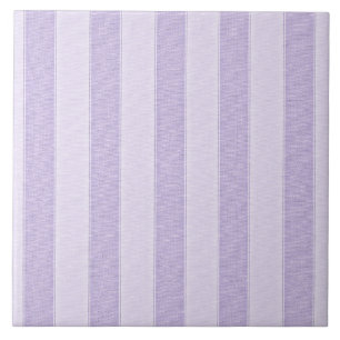 Pastel Lavender Streifen Fliese
