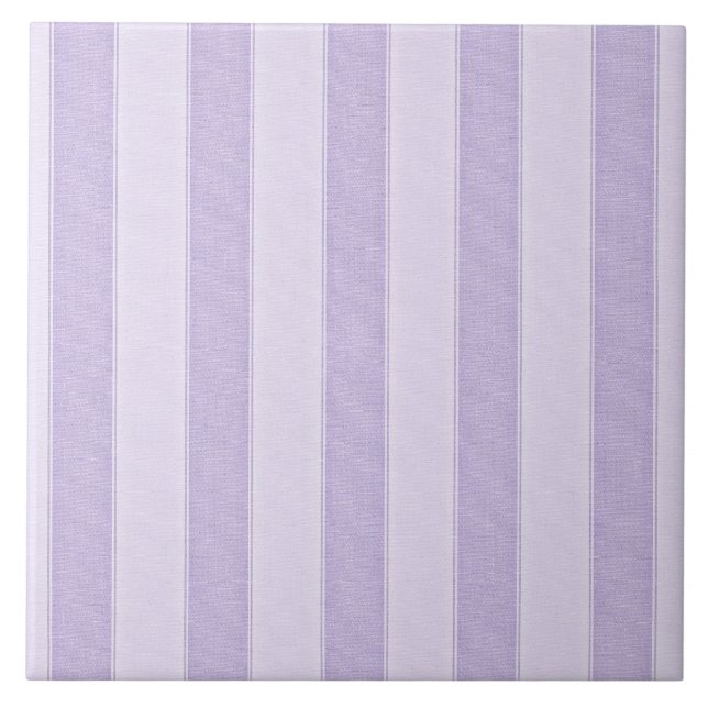 Pastel Lavender Streifen Fliese (Vorderseite)