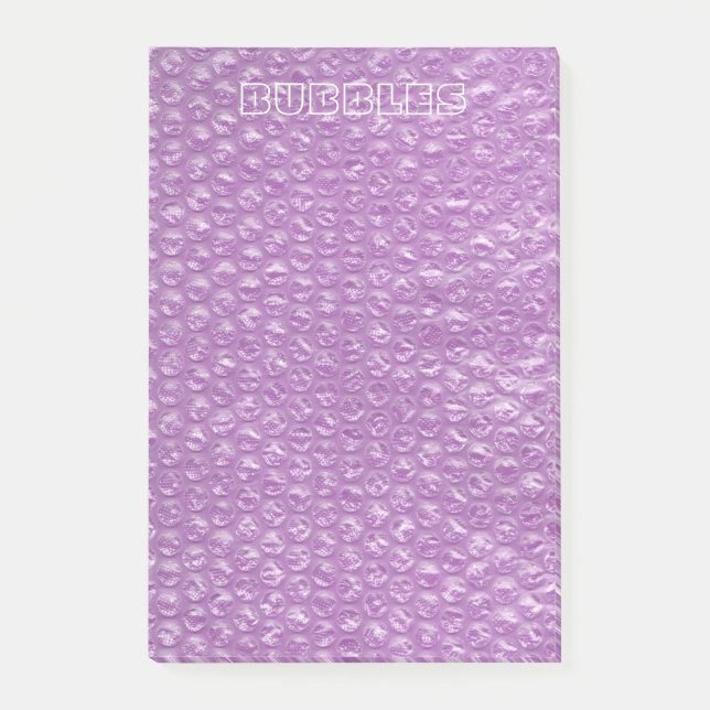 Pastel Lavender Traube Pop Bubble Wrap Lila Post-it Klebezettel (Vorderseite)