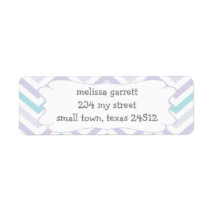 Pastel Lavender und Aqua Zig Zag Baby