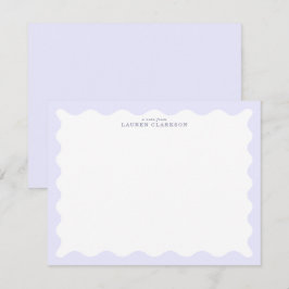 Pastel Lavender Wavy Frame Note Card Einladung