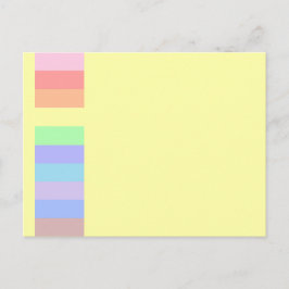 Pastel Lemon Gelbe Streifen Postkarte
