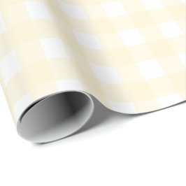 Pastel Lemon Gingham Wrapping Paper Geschenkpapier