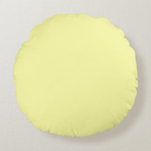 Pastel Lemon Yellow Rundes Kissen
