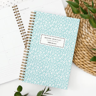 Pastel Leopard Print Personalisiert Planner Mint Planer