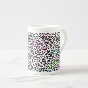 Pastel Leopard Print Prozellantasse