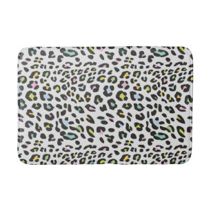 Pastel Leopard Spot Pattern Badematte