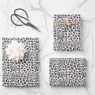Pastel Leopard Spot Pattern Geschenkpapier Set