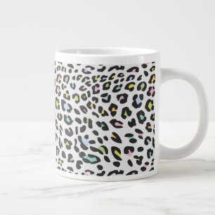 Pastel Leopard Spot Pattern Jumbo-Tasse