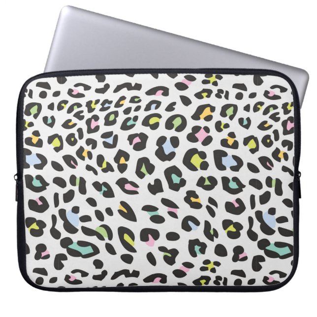 Pastel Leopard Spot Pattern Laptopschutzhülle (Vorderseite)