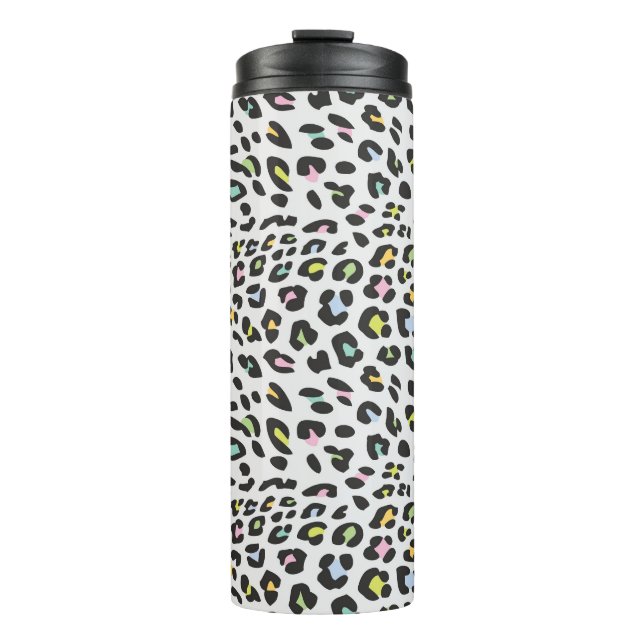 Pastel Leopard Spot Pattern Thermosbecher (Vorderseite)