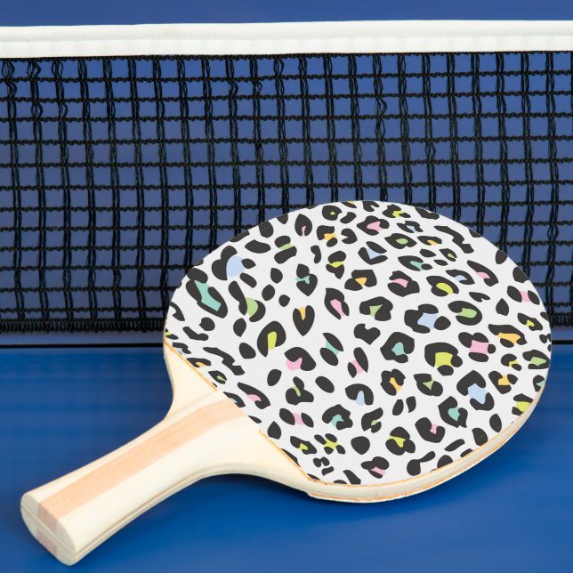 Pastel Leopard Spot Pattern Tischtennis Schläger (InSitu)
