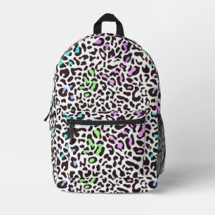 Pastel-Leopardenflecken Schwarz-Weiß-Grafik Bedruckter Rucksack