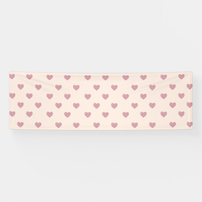 Pastel Liebe Hearts Banner (Horizontal)