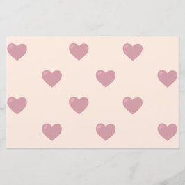 Pastel Liebe Hearts Briefpapier