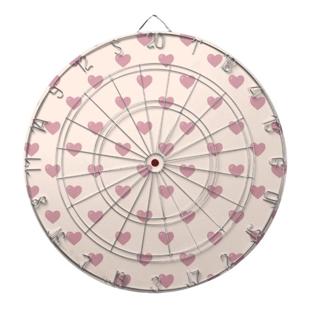 Pastel Liebe Hearts Dartscheibe (vorne)