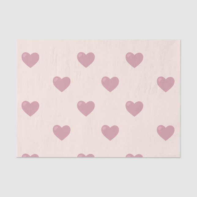 Pastel Liebe Hearts Seidenpapier (Vorderseite)