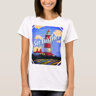 Pastel Lighthouse und Lavenderfelder T-Shirt