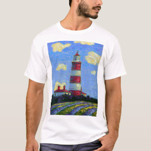 Pastel Lighthouse und Lavenderfelder T-Shirt