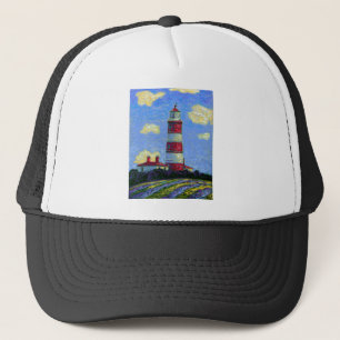 Pastel Lighthouse und Lavenderfelder Truckerkappe