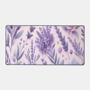 Pastel Lila ästhetische Lavender Blume Schreibtischunterlage