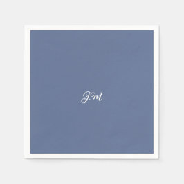 Pastel lila blauer Vollfarben Trendname Erstname Serviette