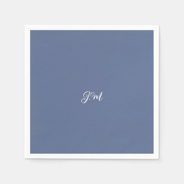 Pastel lila blauer Vollfarben Trendname Erstname Serviette (Vorderseite)