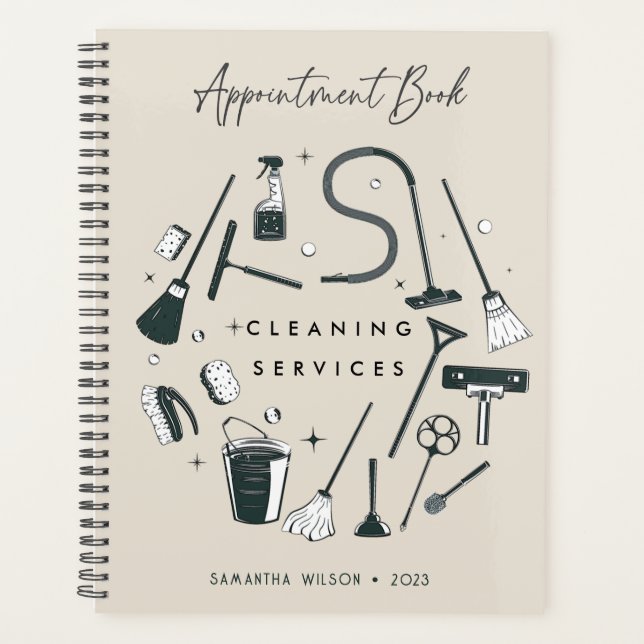 Pastel Lila Clearing Services Ernennung Planer (Vorderseite)