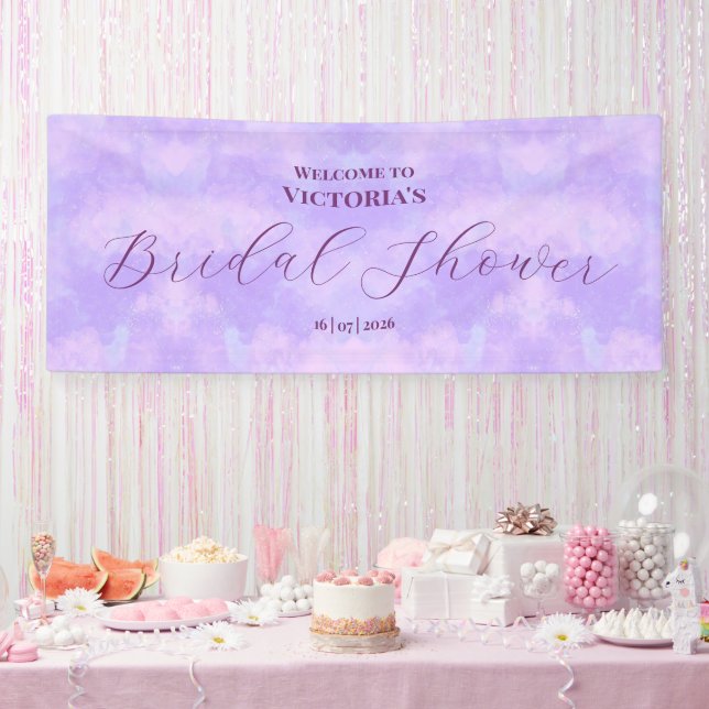 Pastel Lila Clouds Lilac Brautparty Banner (Party)