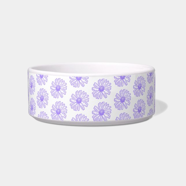 Pastel Lila Daisy Blume Print, Hippie Floral Napf (Vorderseite)