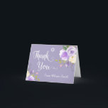 Pastel Lila Floral Bat Mitzvah Danke<br><div class="desc">Pastel Lila Floral White Script Bat Mitzvah Dankeschön Karte</div>