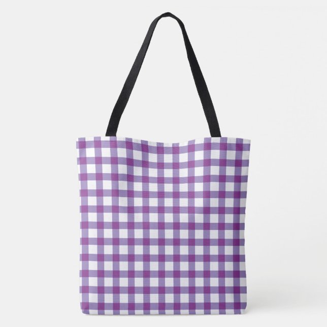 Pastel Lila Gingham Karo Pattern (Rückseite)