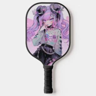 Pastel Lila Gothic Lolita Pickleball Schläger