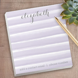 Pastel Lila & Gray Streifen FrauenOffice Suite Notizblock