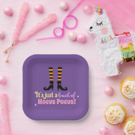 Pastel Lila Hocus Pocus Halloween Witz Leg Pappteller