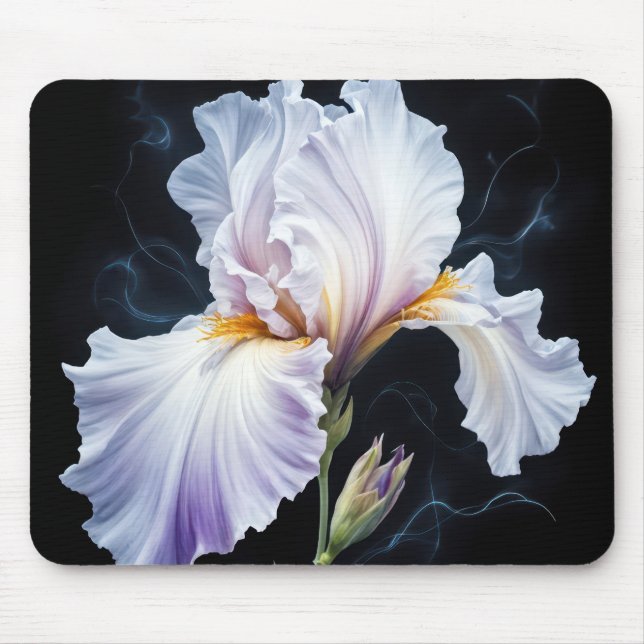 Pastel Lila Iris Blossom Mousepad (Vorne)