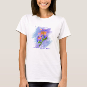 Pastel Lila Minimalistische Blume. T-Shirt