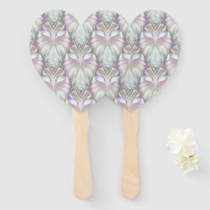 Pastel Lila Oracle Owl Pattern Fächer