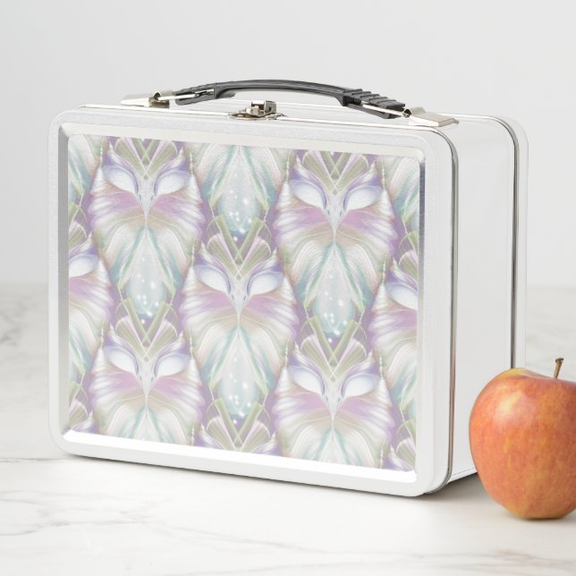 Pastel Lila Oracle Owl Pattern Metall Brotdose (Beispiel)