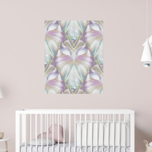 Pastel Lila Oracle Owl Pattern Poster